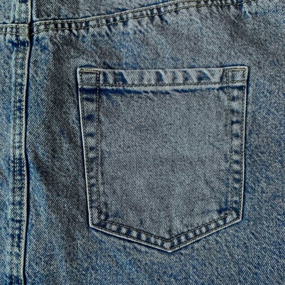 My Style Long Denim Jean Skirt Front Slit Coastal Cowgirl Western Minimalist - Picture 4 of 10